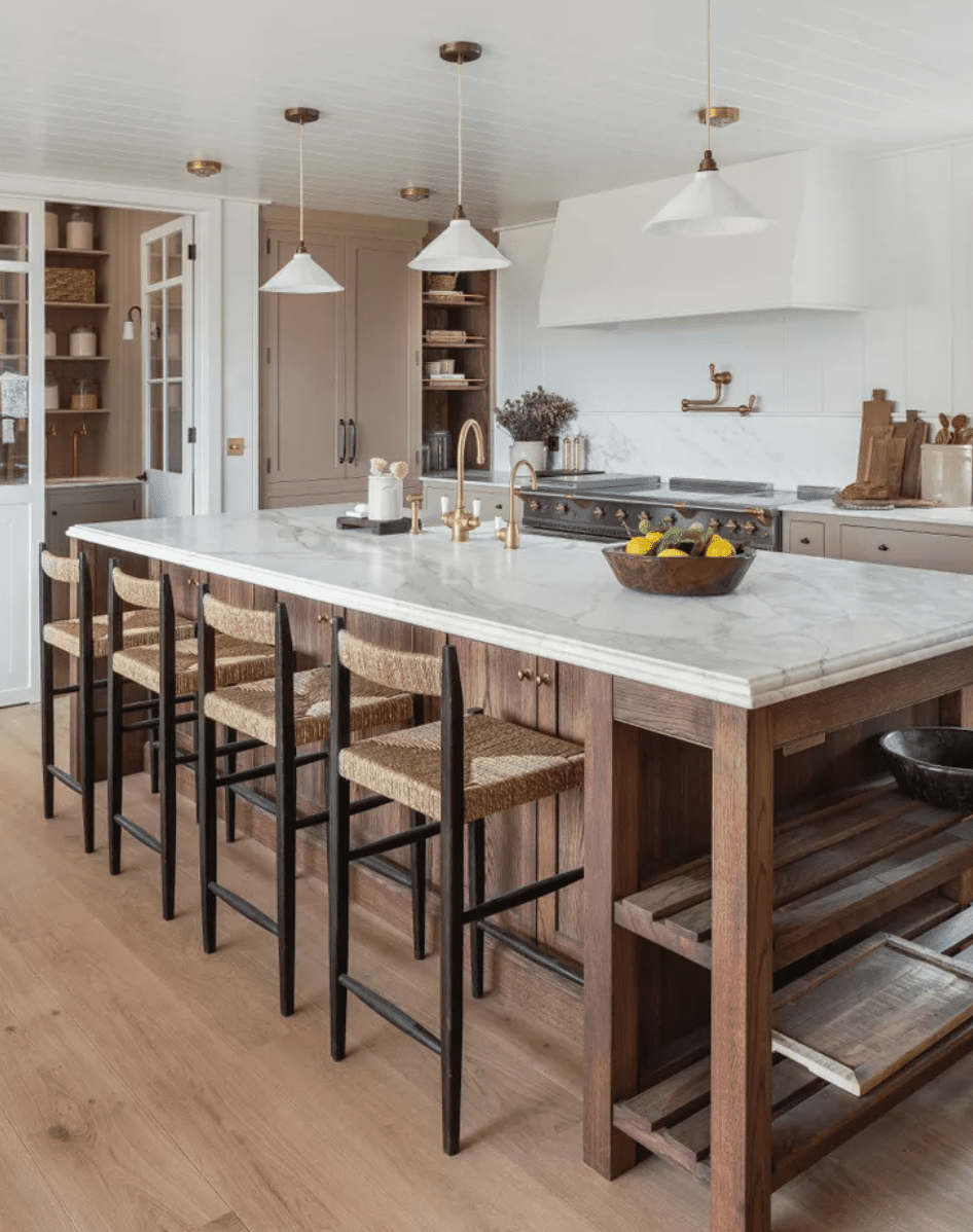 White Kitchen with Wood