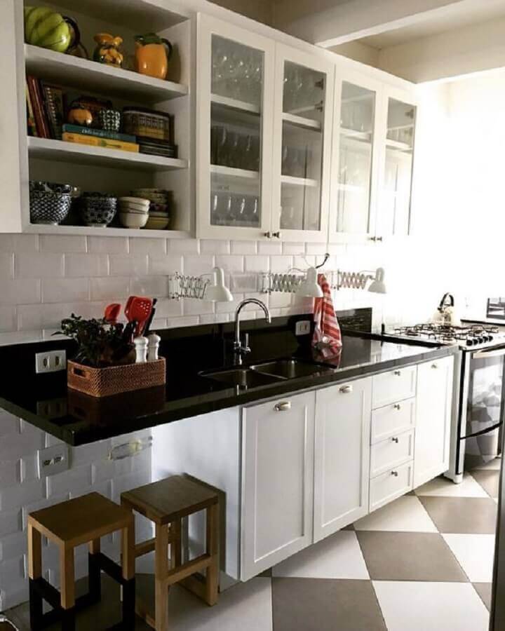 Decoração de Cozinha Preta E Branca