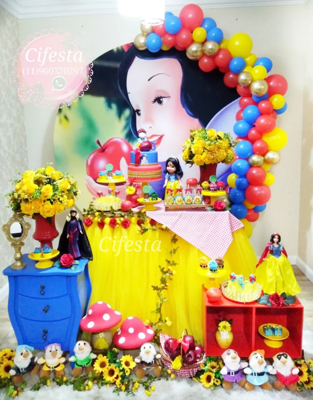 decoracao-festa-branca-de-neve