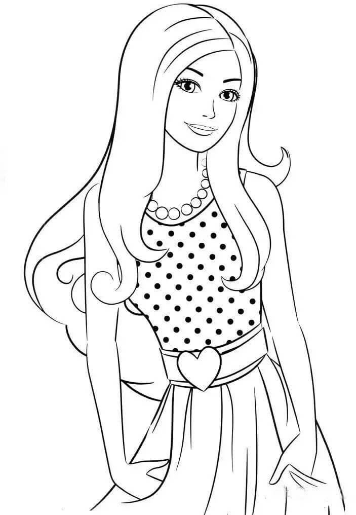 Desenho da Barbie para Colorir