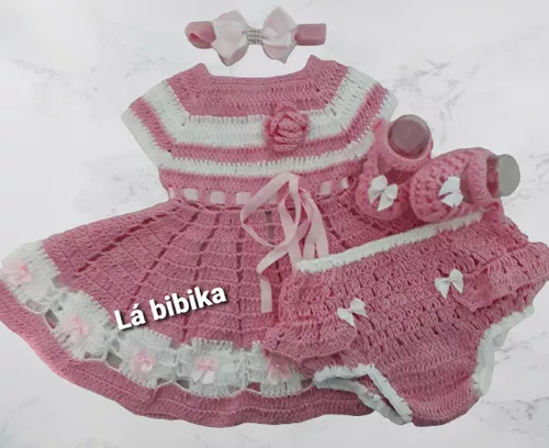 roupinha de bebe de croche menina