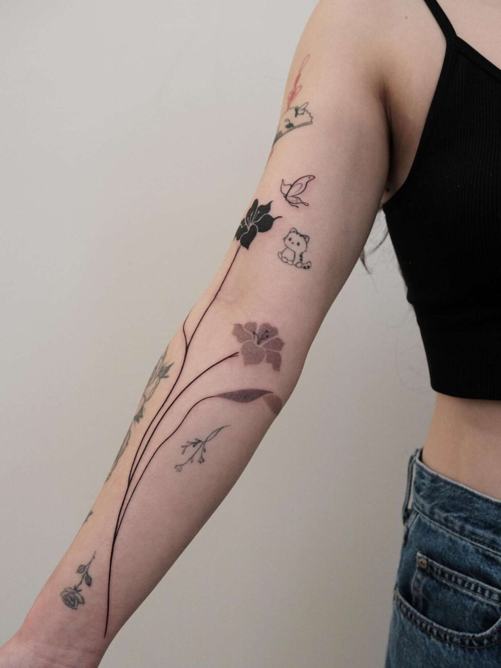 large forearm tattoo for women