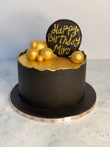 Black Decorated Cake