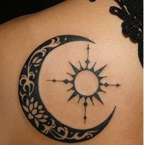 sun and moon tattoo