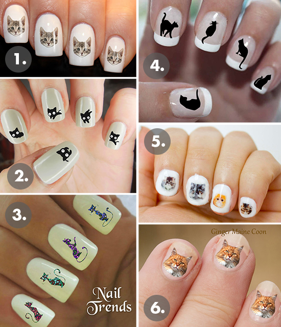 Kitten Decorated Nail