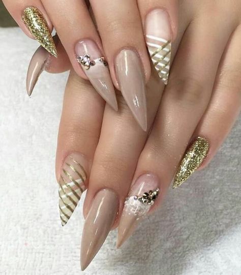 Stiletto Decorated Nail