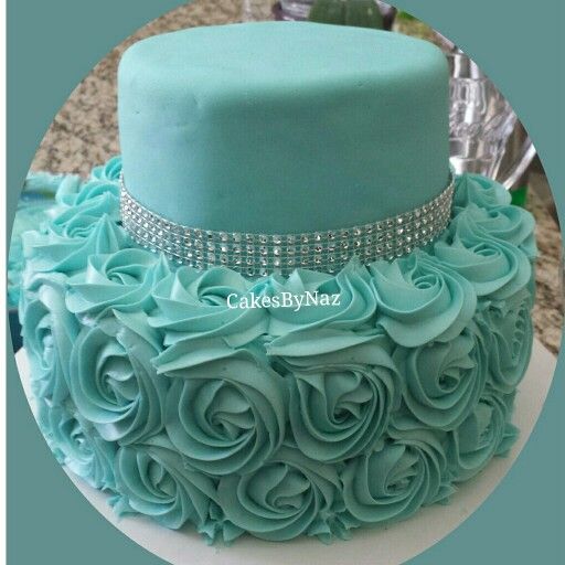 Tiffany Blue Decorated Cake