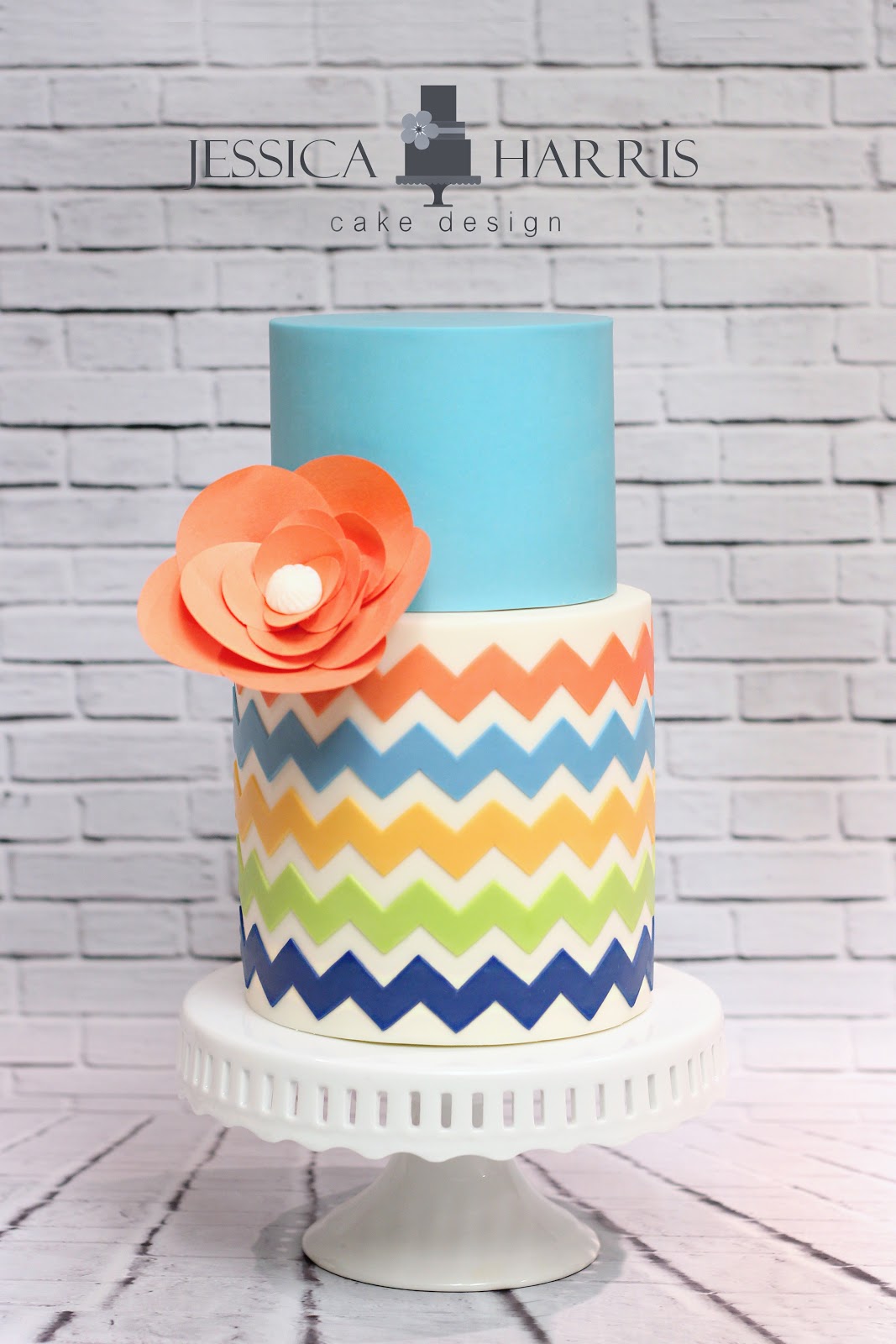 Chevron Decorated Cake