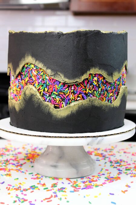 Black Decorated Cake