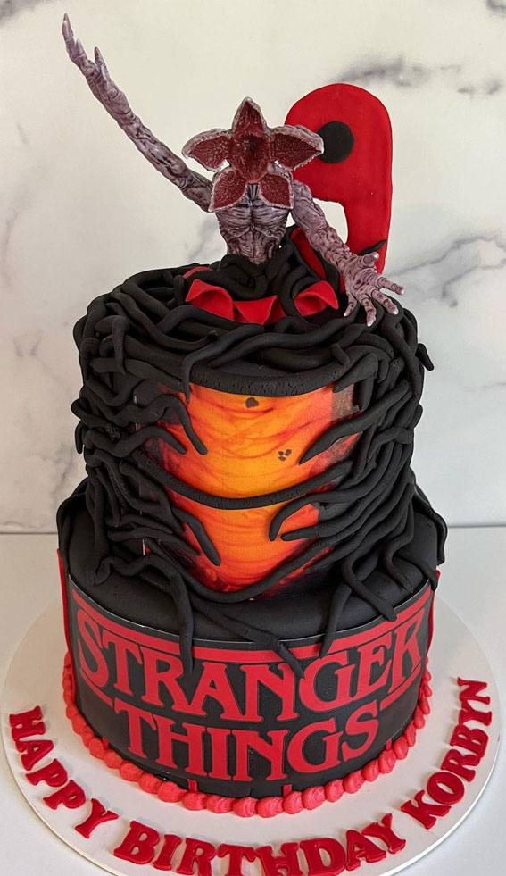 Stranger Things Decorated Cake