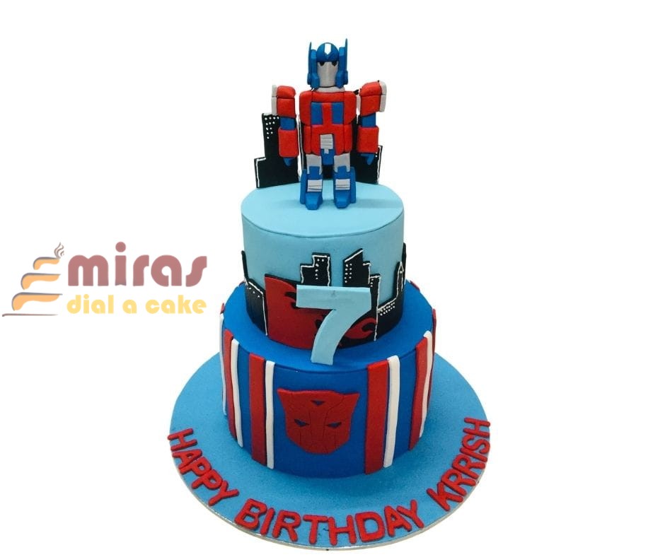 Transformers decorated cake