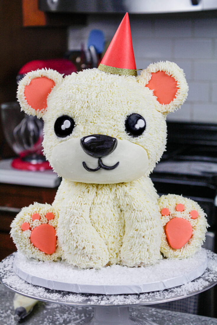 Teddy bear decorated cake