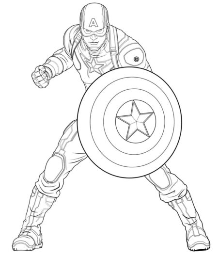 desenho-para-colorir-capitao-america