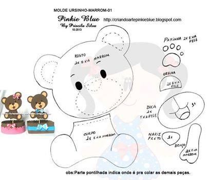 Modelos de Moldes De Ursos De Eva