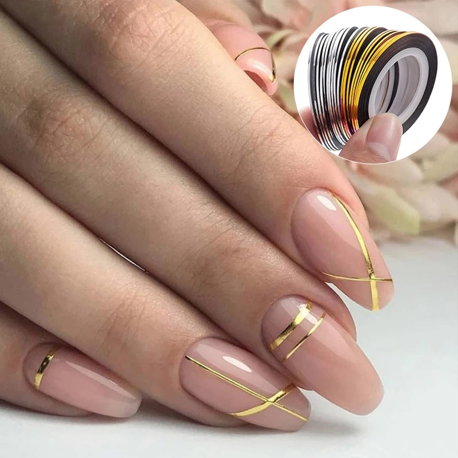 Golden Decorated Nail