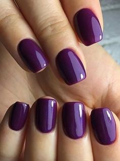 Purple Decorated Nail