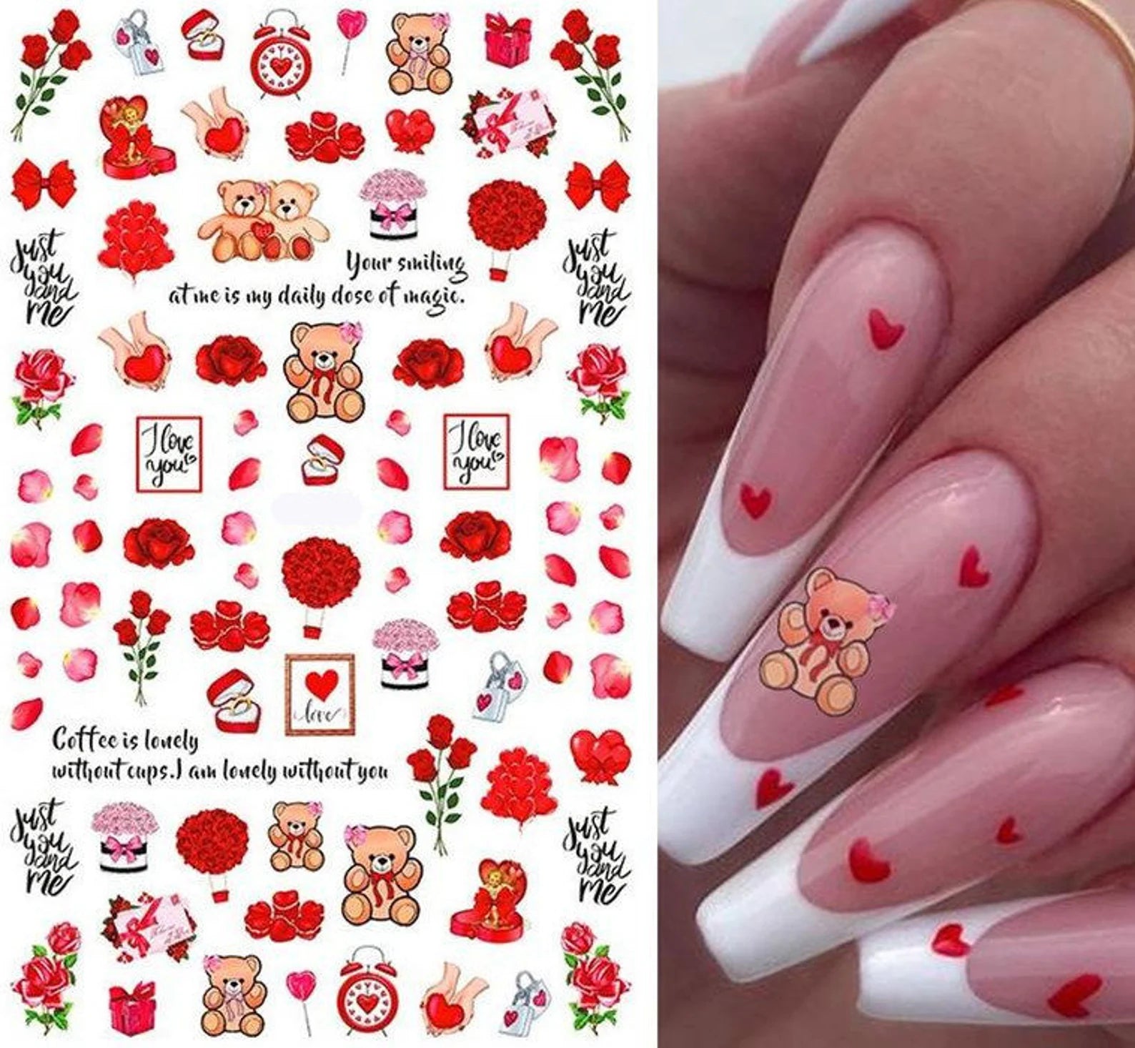 Teddy Bear Decorated Nail