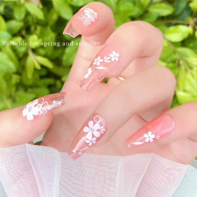 Flower Decorated Nails