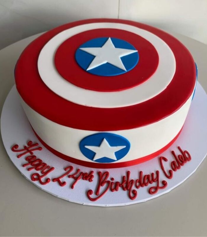 Captain America Decorated Cake