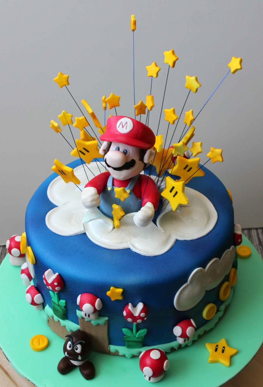 Mario Bros Decorated Cake