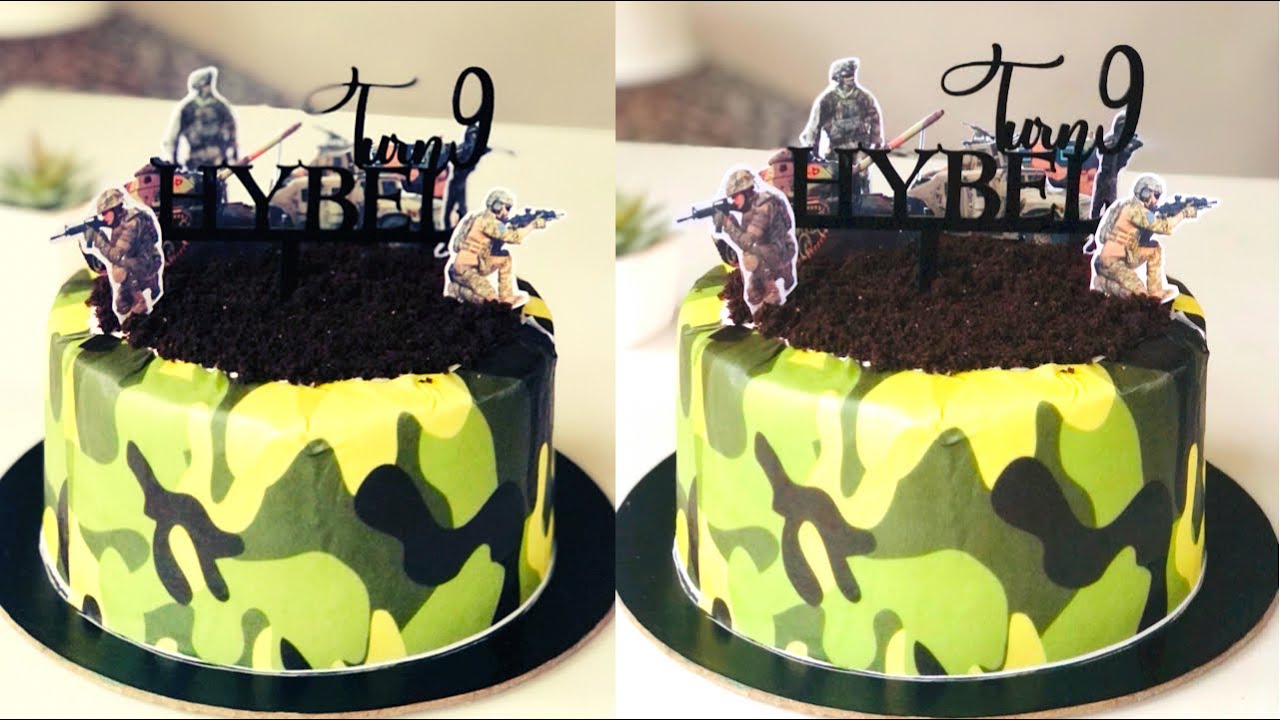 Military decorated cake