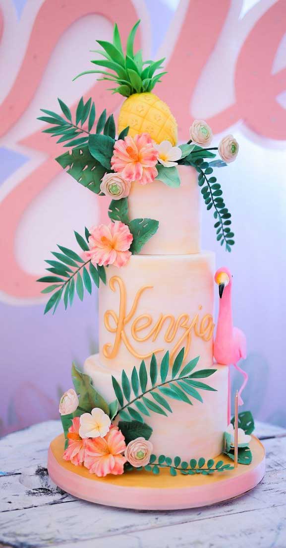 Tropical Decorated Cake