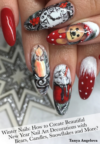 Teddy Bear Decorated Nail