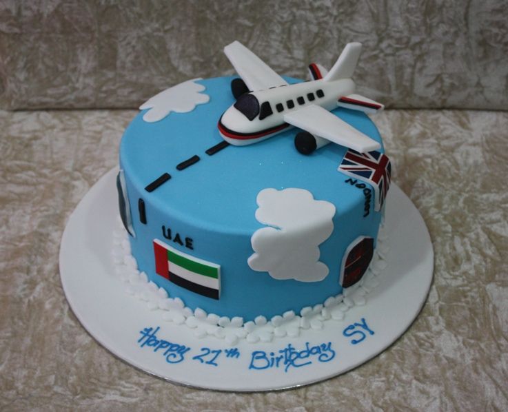 Airplane Decorated Cake