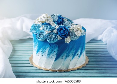 Blue Decorated Cake