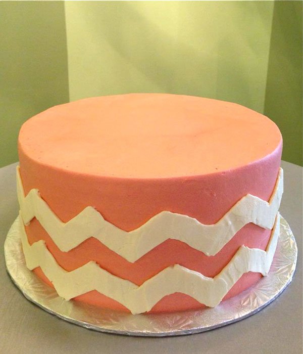 Chevron Decorated Cake