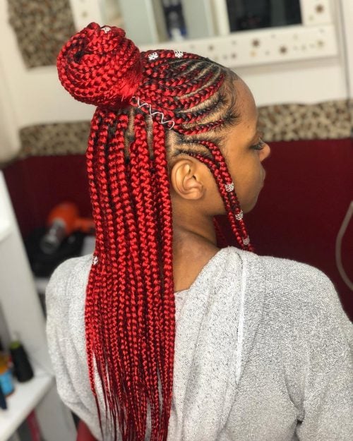 Box Braids Red