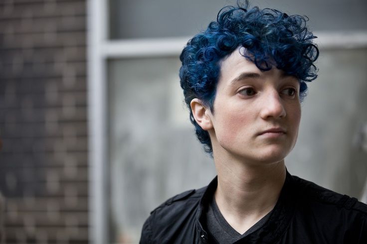 Blue Curly Hair