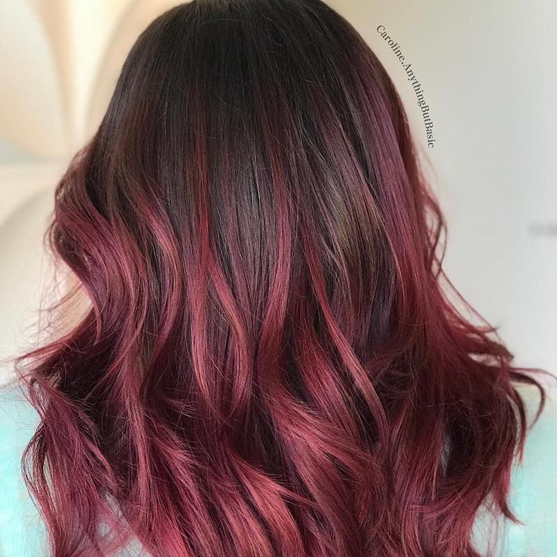 ombre hair red