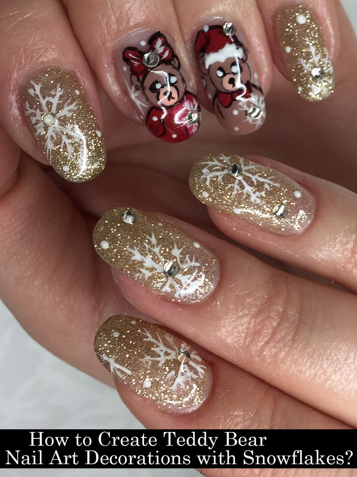 Teddy Bear Decorated Nail