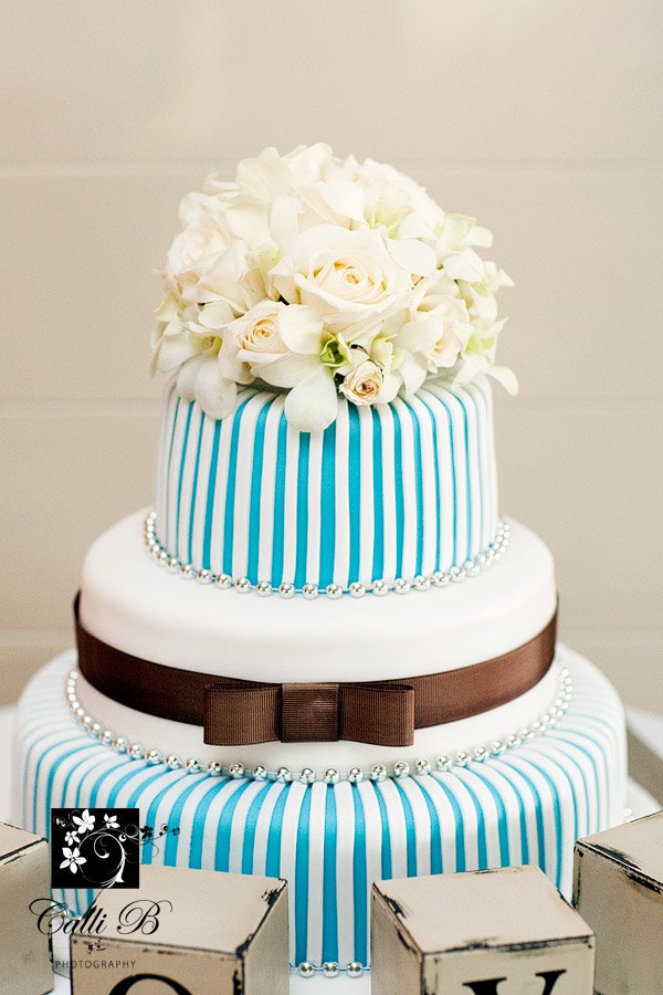 Tiffany Blue Decorated Cake