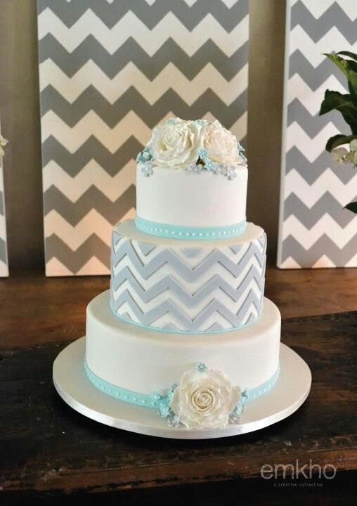 Chevron Decorated Cake