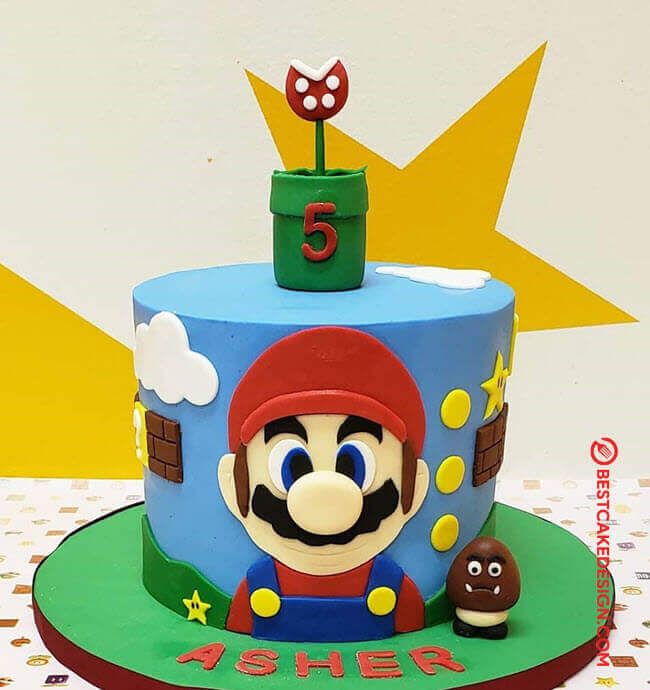 Mario Bros Decorated Cake