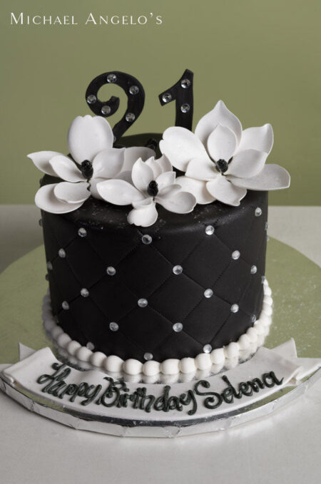 Black Decorated Cake