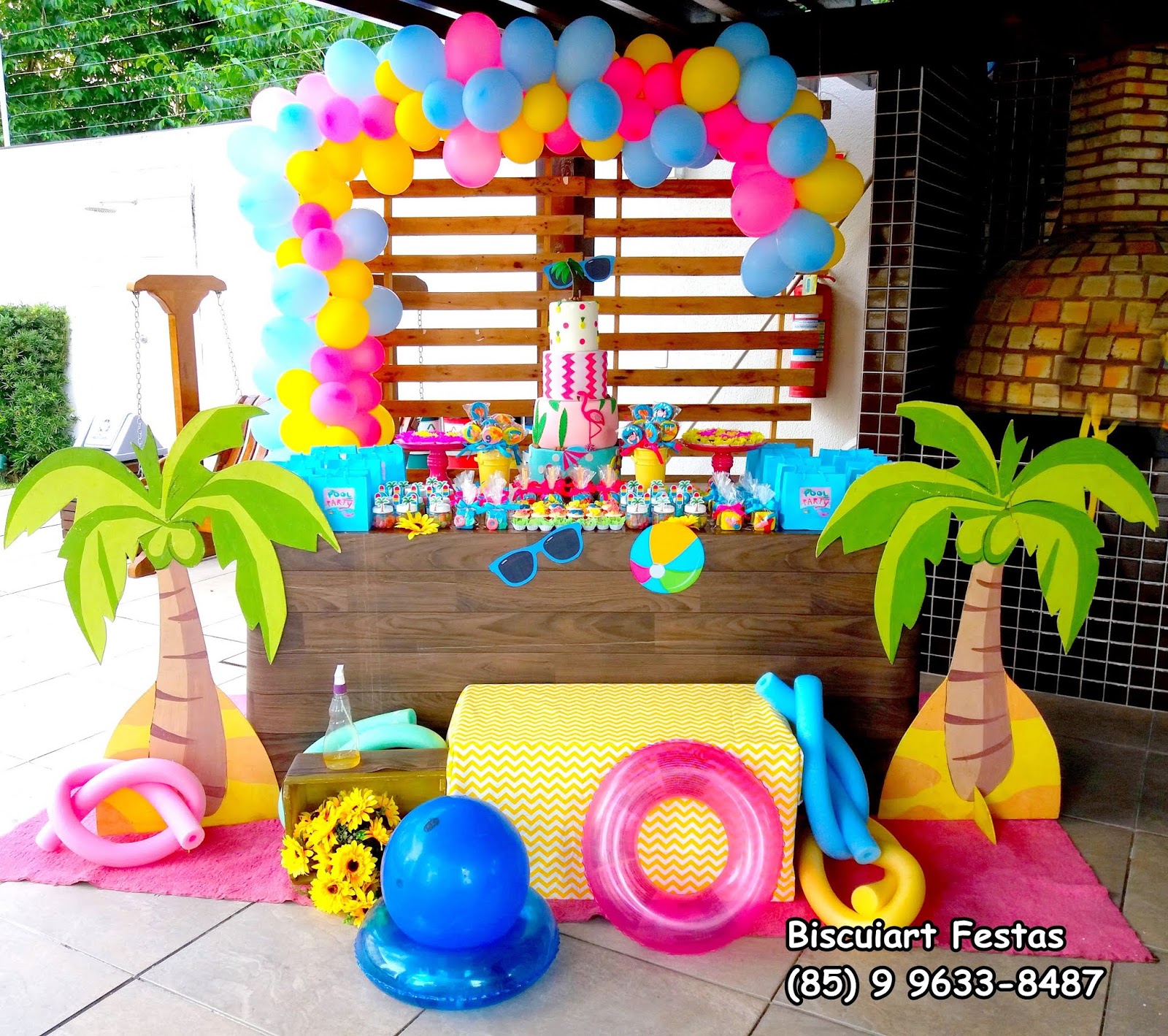 Decoracao Pool Party Simples