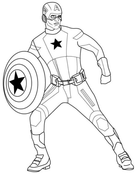 desenho-para-colorir-capitao-america