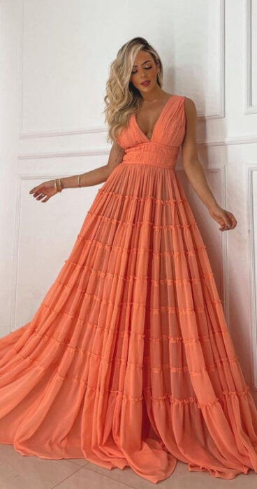 maquiagem-para-vestido-laranja