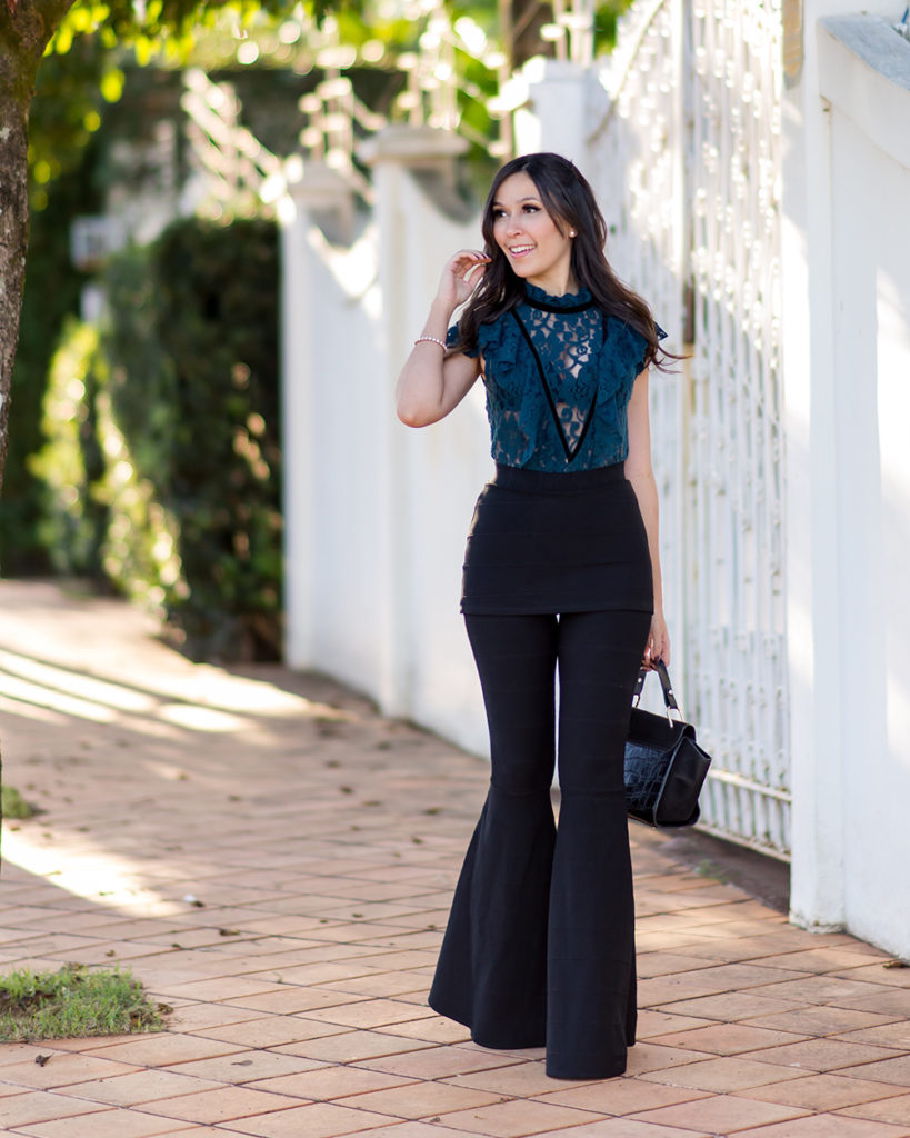 Look com Calça Flare