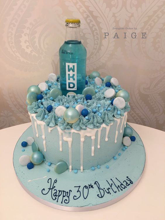 Blue Decorated Cake