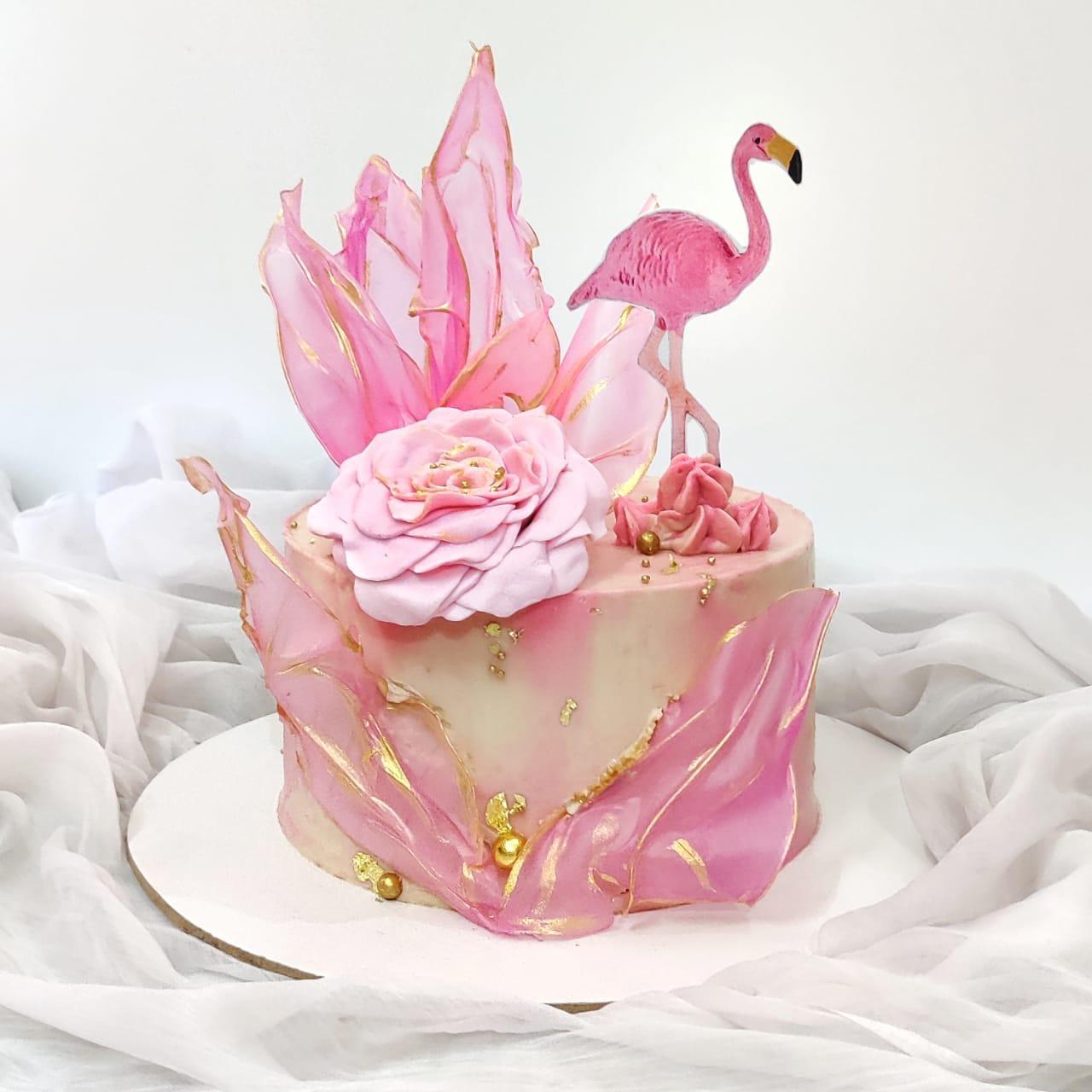 Flamingo Decorated Cake