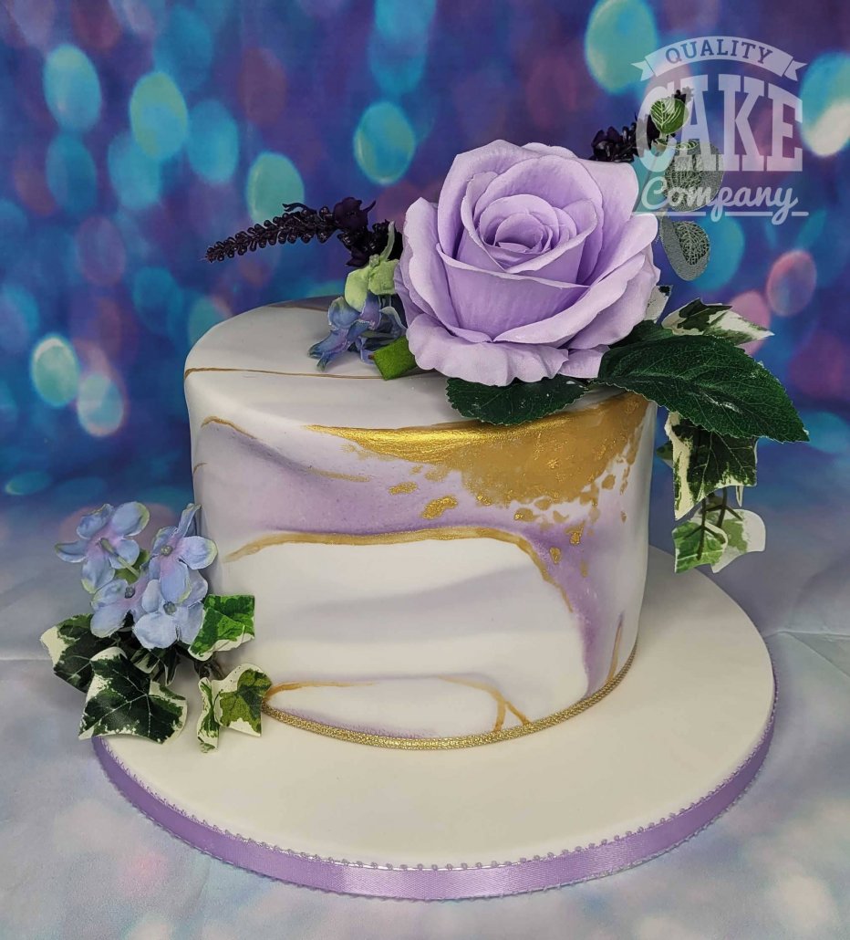 Lilac Decorated Cake