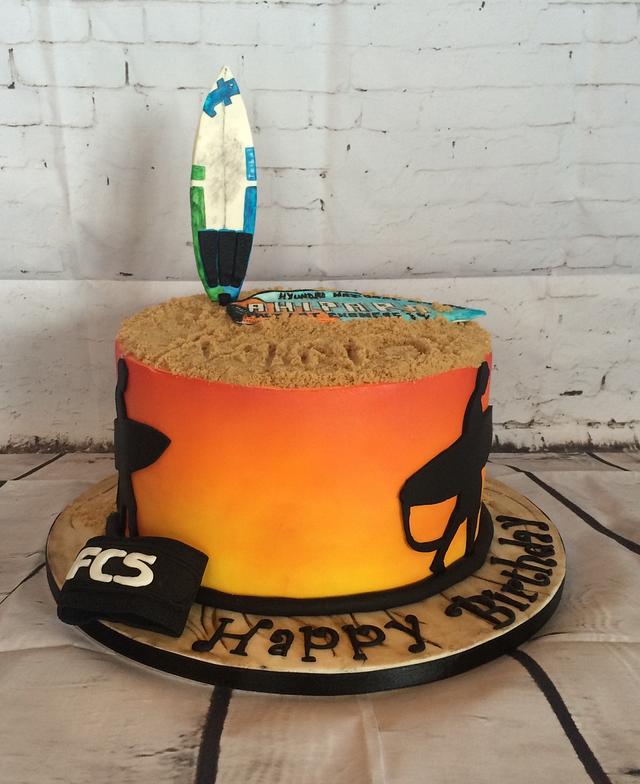 Decorated Surf Cake