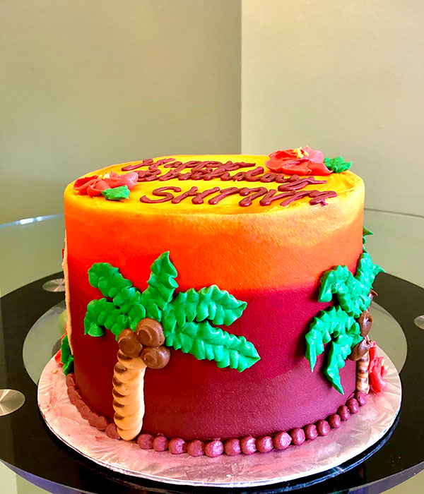 Tropical Decorated Cake