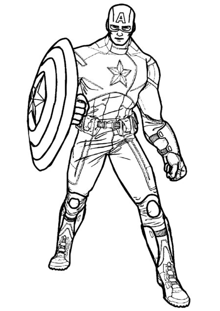 desenho-para-colorir-capitao-america