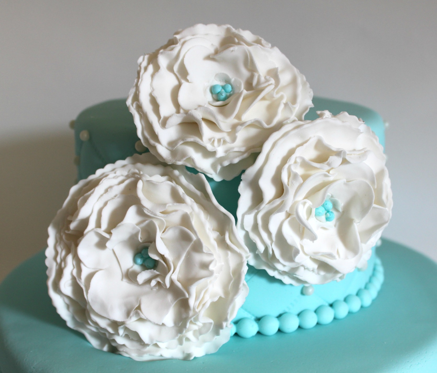 Tiffany Blue Decorated Cake