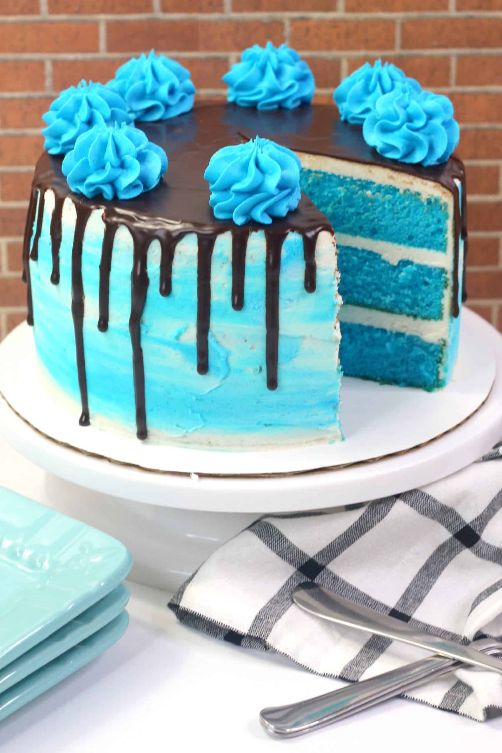 Blue Decorated Cake